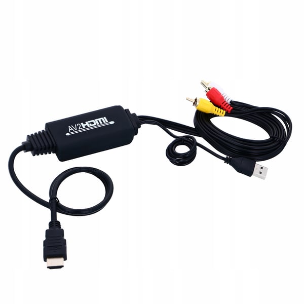 AV til HDMI-konverteradapter CINCH RCA CVBS EURO-komposit