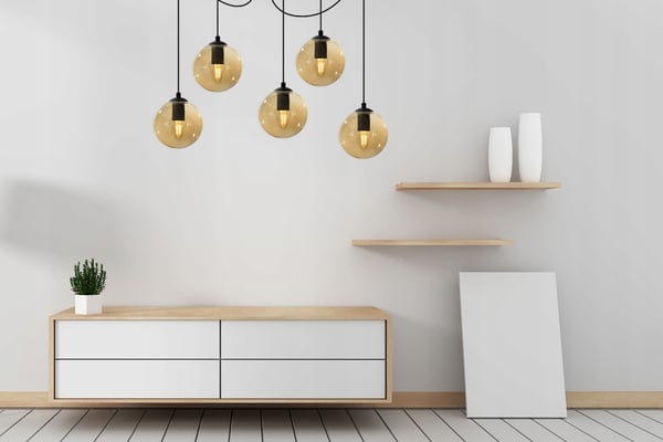 LED-lasipallohämähäkki-kattovalaisin