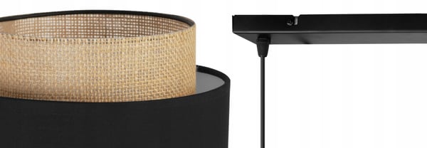 Hængende lampe, loftslysekrone, lampeskærm, boho juta