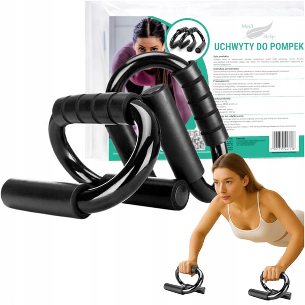Stödhandtag för armhävningar för hemma- och gymträning, slitstarkt stål, 2 st.