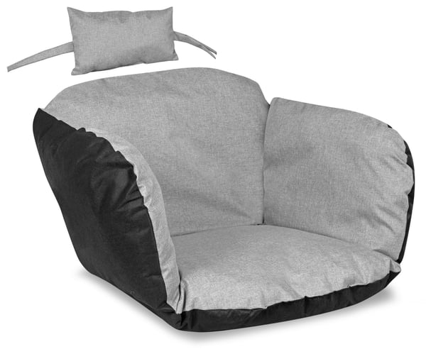 Havepude 112x113 cm til rede stol vandtæt grå
