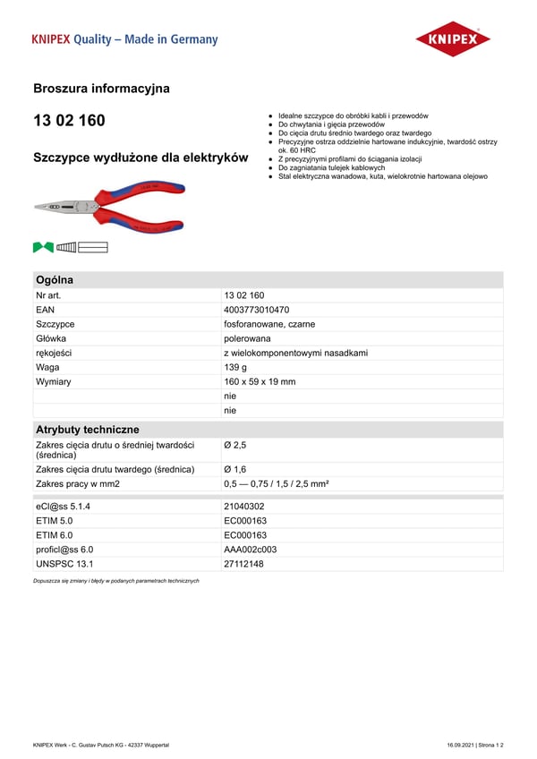 4-IN-1 SÄHKÖASENTAJAN PIHDIT 160 MM - KN 13 02 160