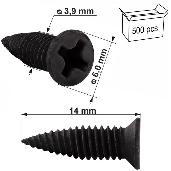Skruvar för CD-profiler och stålplåt SSP 3,9x14mm