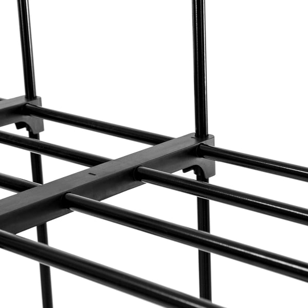 Modulær garderobe, foldbar, metalramme, hylde, tøjstativ, sko