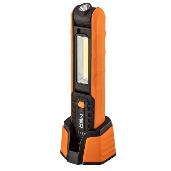 BATTERIDRIVEN VERKSTADSLAMPA 500 LM COB + FICKLAMPA + FOT - T N99-065