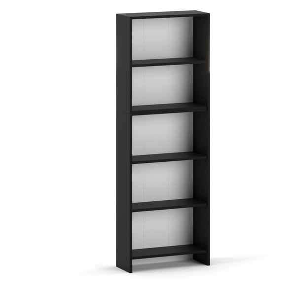 Kontorbogreol Sort 60 CM 5 hylder Loft legetøjshylde