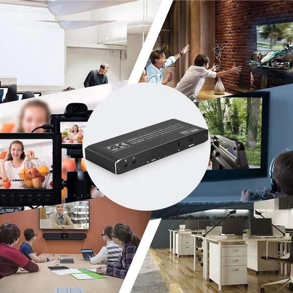 VIDEON TALLENNUS HDMI 2.0 -KAAPPARI 3x1 SUORATOISTOLLE 3 NÄYTTÖÄ - 1 NÄYTÖN USB-KORTTI