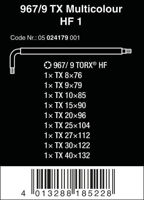 MULTI-HOLDNINGSNØGLE SÆT - W05024179001