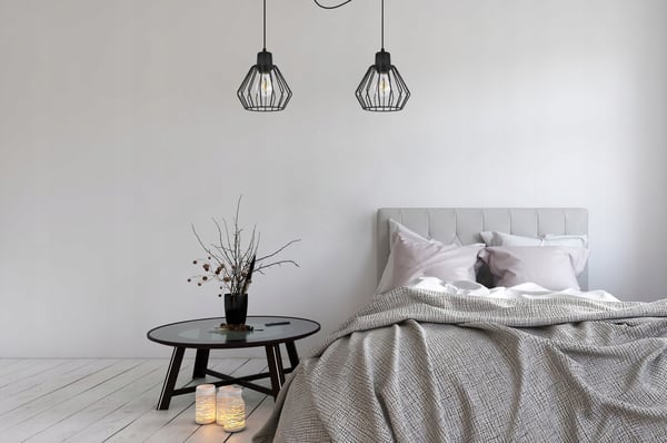 Hængelampe, loftslysekrone, trådskærm, LED
