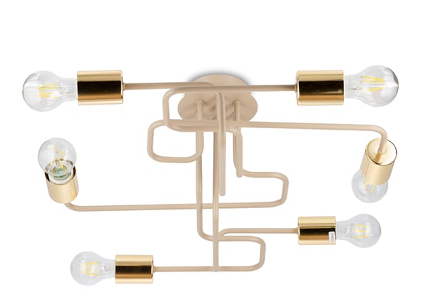 Onyx Beige taklampa 6xE27 63x53