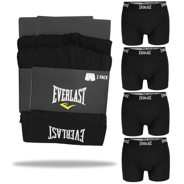 Everlast miesten puuvillaiset bokserit, mustat, 4 kpl, koko XL