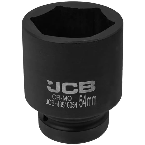 JCB Dyb Slagtopnøgle 1" 54 mm 6-punkts Cr-Mo Topnøgle