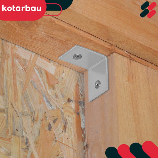 Kotarbau® Kirvesmiehen kulmaliitin ruostumatonta terästä sinkittyä 30 x 30 x 25 mm 25 kpl:n sarja