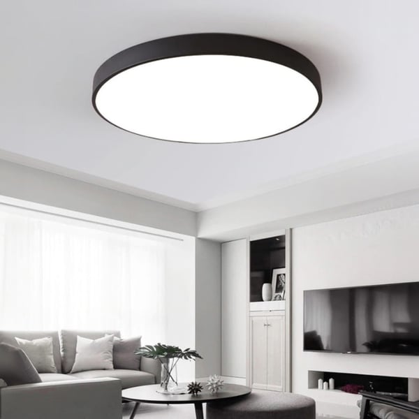 Rund LED loftlampe 40 cm neutral hvid 24w moderne Rund LED loftlampe sort 40 cm - neutral
