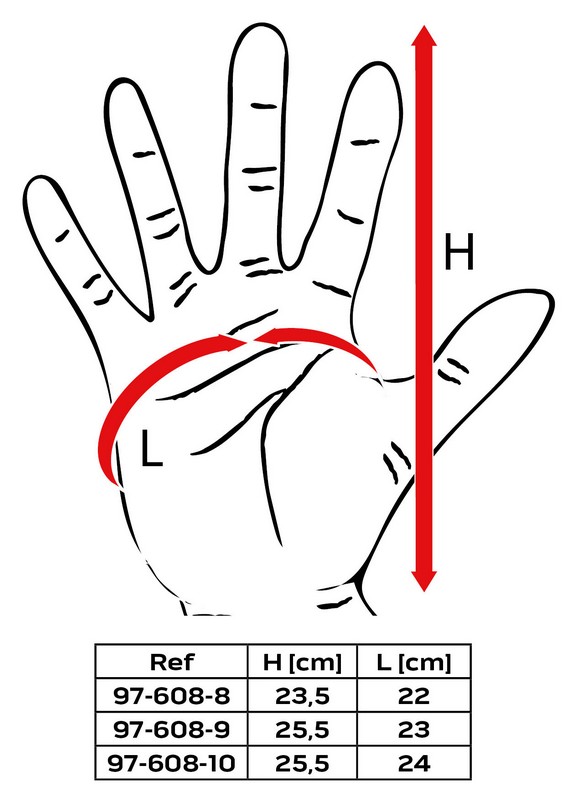 TAKTISKA HANDSKAR, SYNTETISKT LÄDER, STORLEK 10 - T N97-608-10