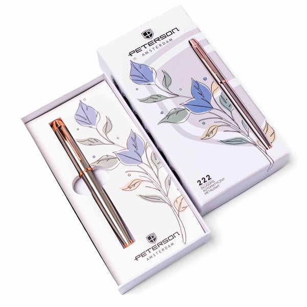 Pen i æske PTN 222-GB-8617 Sølv-R.Guld
