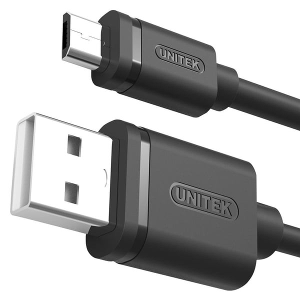 Unitek Y-C451GBK microUSB - USB 2.0 -kaapeli, 1 m