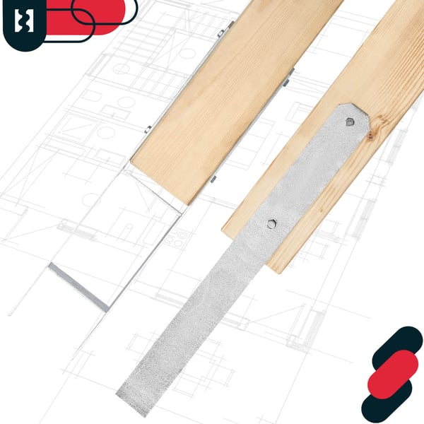 Kotarbau® H-pilarijalusta upotukseen, kannatin, sinkitty teräsankkuri, 70 MM, 2 kpl:n sarja