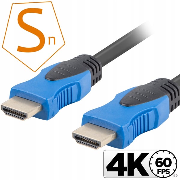 Lanberg M/M v2.0 4K HDMI-kaapeli 3m musta-sininen