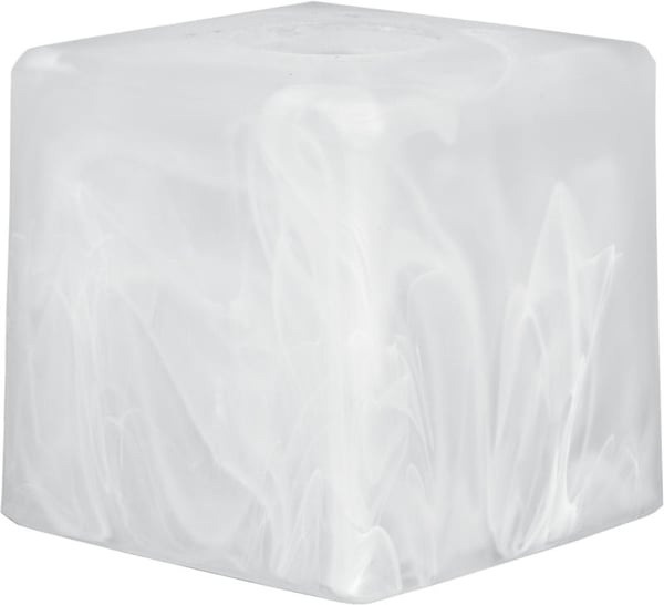 LAMPESKÆRM firkantet E27 fatning TIL LAMPER 10x10 cm glas