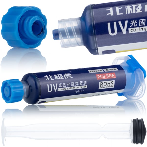 Lödmask blå 10ml med kolv