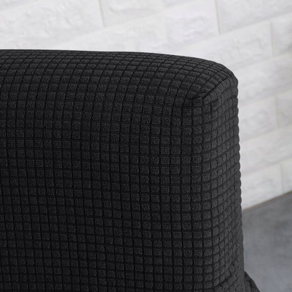 Finka stolöverdrag jacquard svart