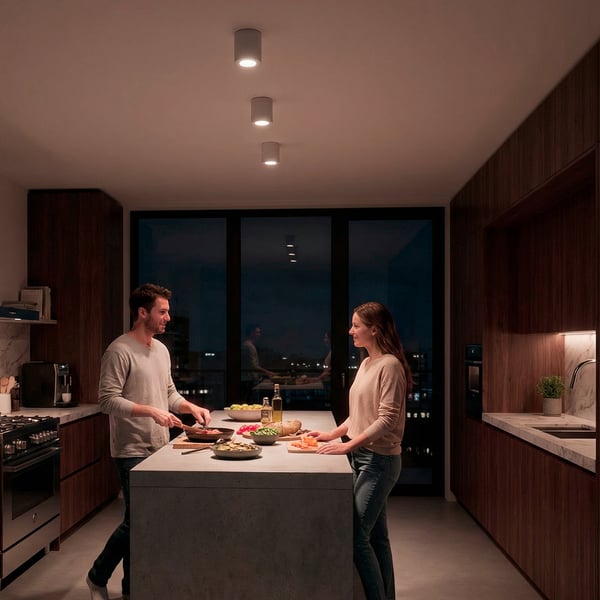 Pinta-asennettava halogeenivalo Spot-putki kattovalaisin EGIO GU10 pyöreä valkoinen LUMILED