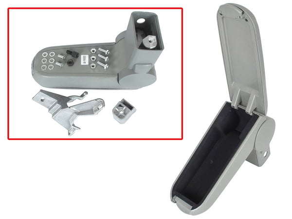 VW Bora 98-05 armstödsset GRÅTT TYG + monteringssats