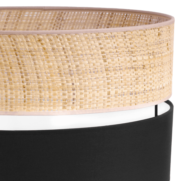 RATTAN DUO SORT HÆNGELAMPE, RATTAN SORT LAMPESKÆRM