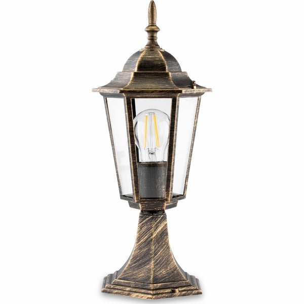 Utomhuslampa E27 Lyktstolpe 39cm Patina BELLIS LUMILED