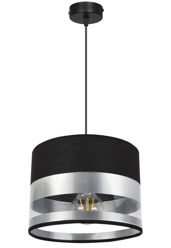 ELEGANT LOFTHÆNGELAMPE, KROM, LED-LAMPESKÆRM