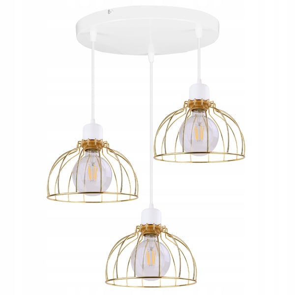 Lofthængende lampe lysekrone gylden lampeskærm loft