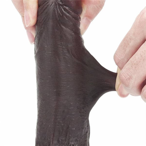 Lovetoy liukuvan ihon kaksoiskerrosdildon 7.0'' (musta)