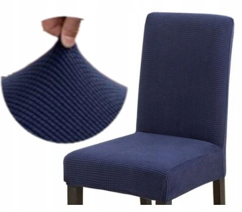 Tummansininen tuolinpäällinen, paksu, joustava Tummansininen tuolinpäällinen, paksu, joustava