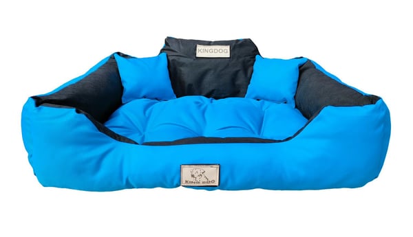 Hundekennel KINGDOG 75x65 cm personliggjort vandtæt blå