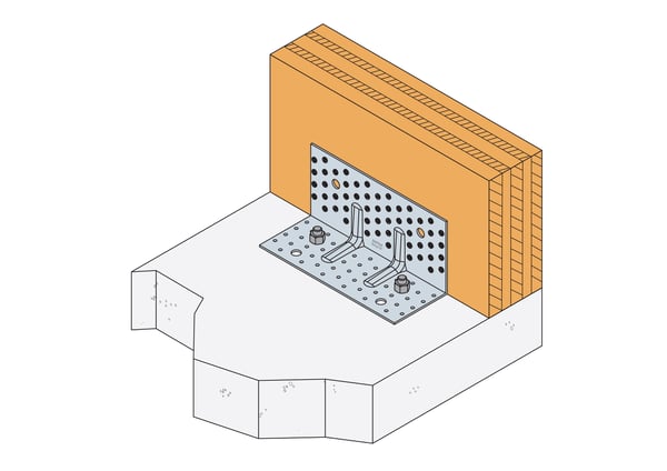 Vahvistettu kulmaliitin (CLT) ABR255 120x100x255x3mm