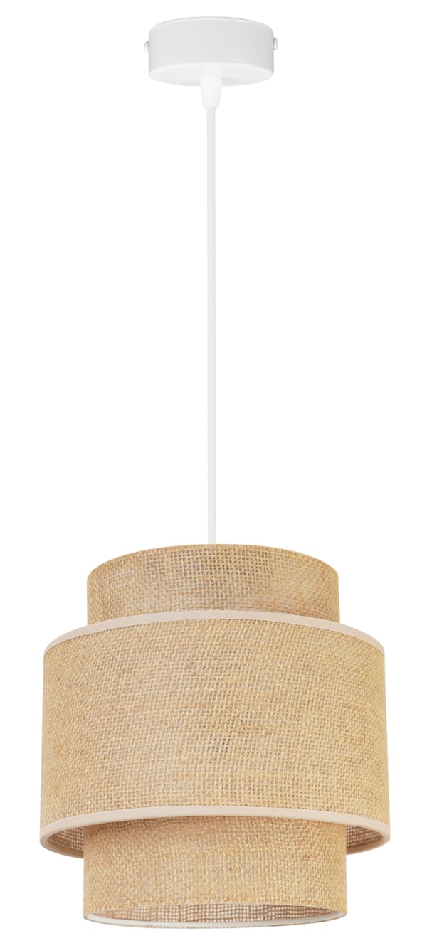 Hængende lampe, loftslysekrone, lampeskærm, boho juta