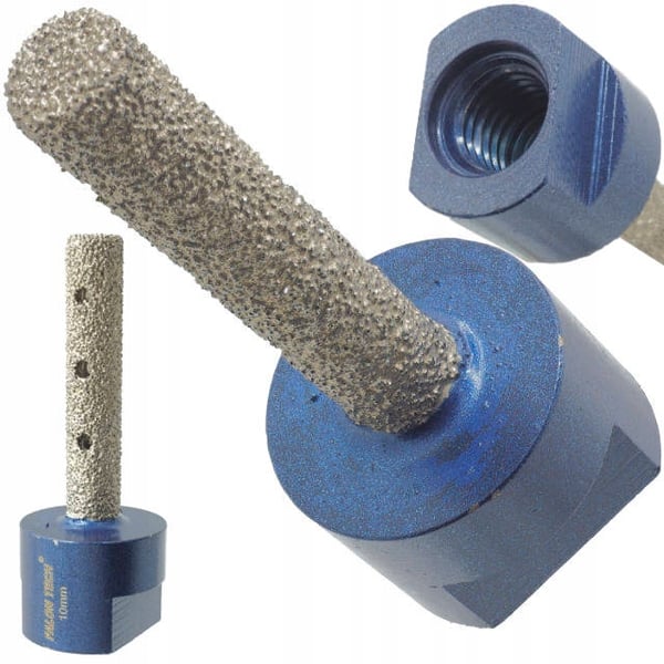 Diamantslibefræser til stengods, granit og keramik, fingerformet, 10 mm