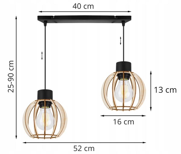 MODERNI PUINEN LED-KATTOVALAISIN