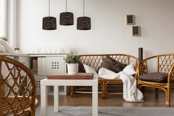 HÆNGELAMPE, LOFTKRONE, LAMPESKÆRM, MØNSTER, KOBBER
