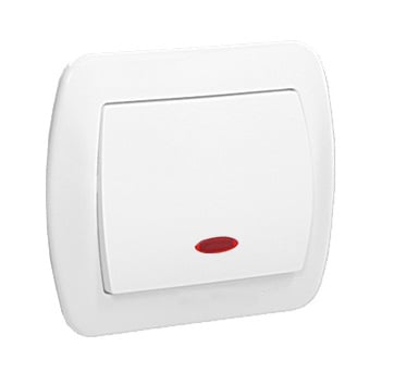 CHORD ENPOLIG AFBRYDER P/T MED BELYSNING HVID - E131AA-KN034