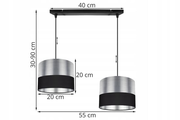 KATTOVALAISIN KROMILLA LED-VARJOSTIMELLA