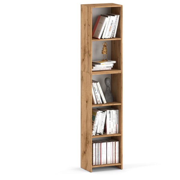 Wotan Oak Office Kirjahylly 40 CM Lelukansiot Puinen Parvi