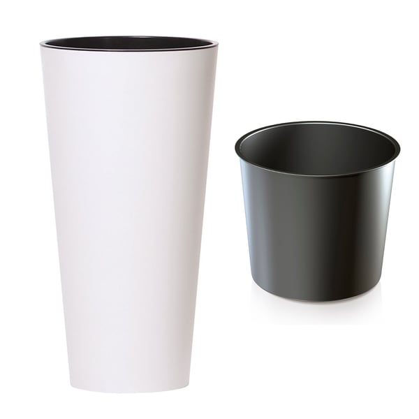 Tubus Slim DTUS200 hög blomkruka vit