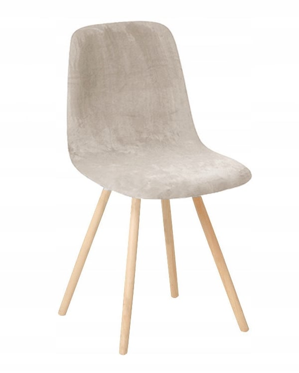 Skandinaavilainen tuolinkudos beige cappuccino elastinen sametti