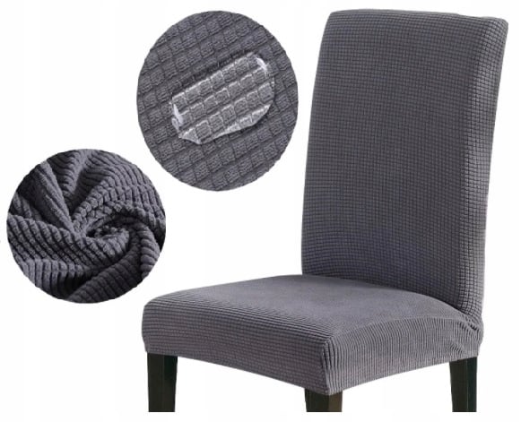 Tuolinpäällinen, tumma antrasiitti, paksu Tuolinpäällinen, tumma antrasiitti, paksu