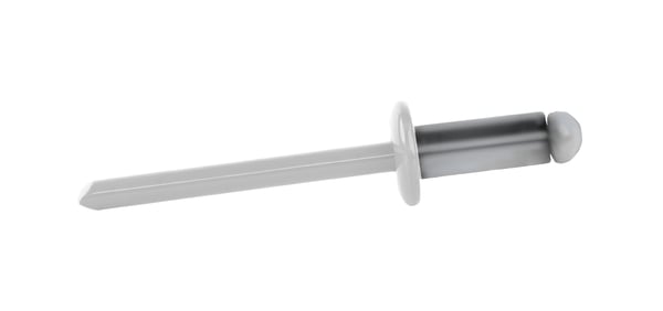 Öppna aluminiumnitnitar 4,8x12mm RAL 9010