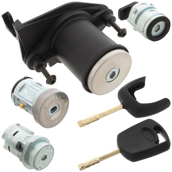 Ford Fiesta V MK6 01-08 tändningsinsats + dörrlåsinsats + bagageluckans låsinsats + tanklocksinsats 4 st. set