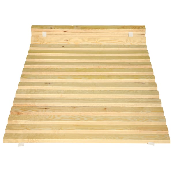 Träsängram med ribbor på band för madrass 90 x 200 cm