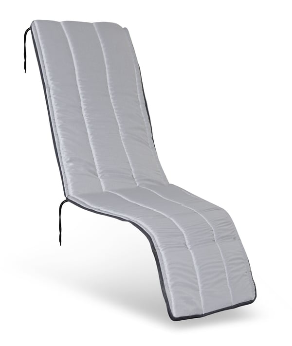 Quiltet pude til liggestol med skumfyld 165x50 cm mørkegrå